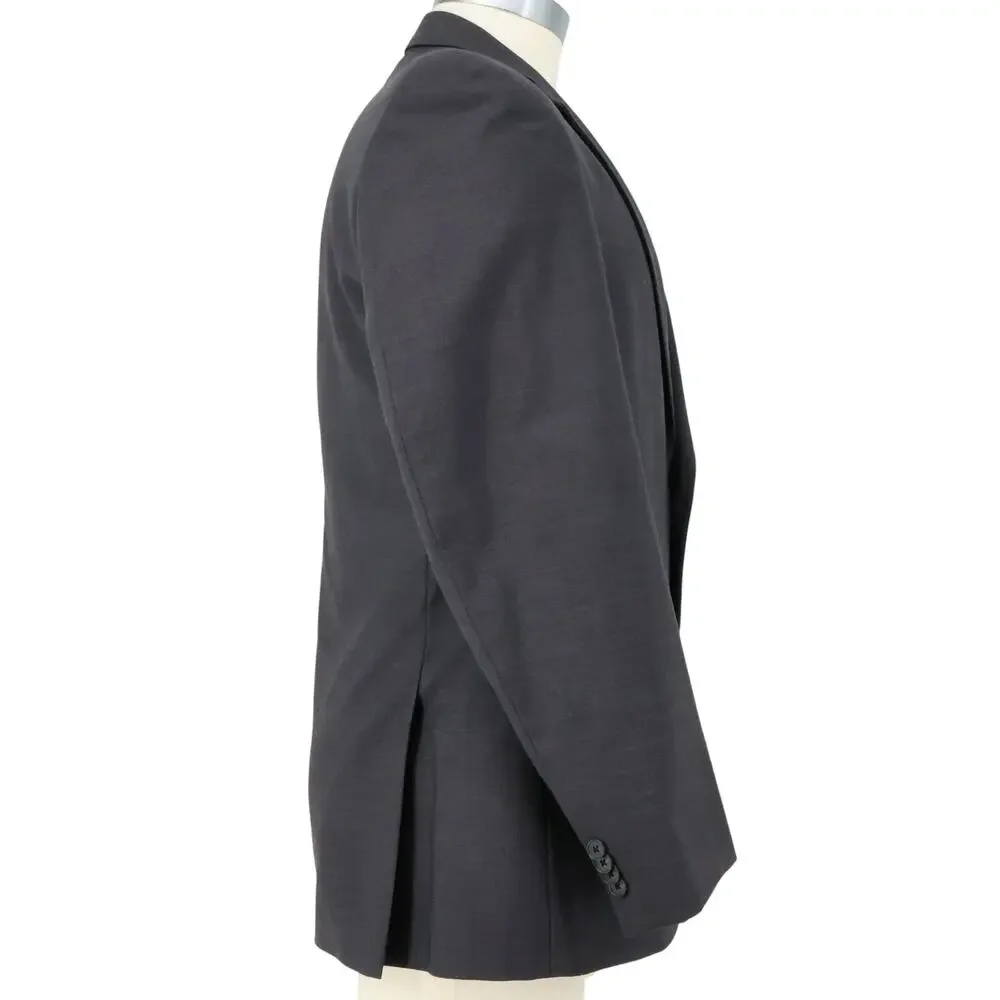 Kenneth Cole Sport Coat Mens 42R Dark Gray Wool Jacket Lined Blazer Preppy